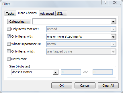Only with Attachments